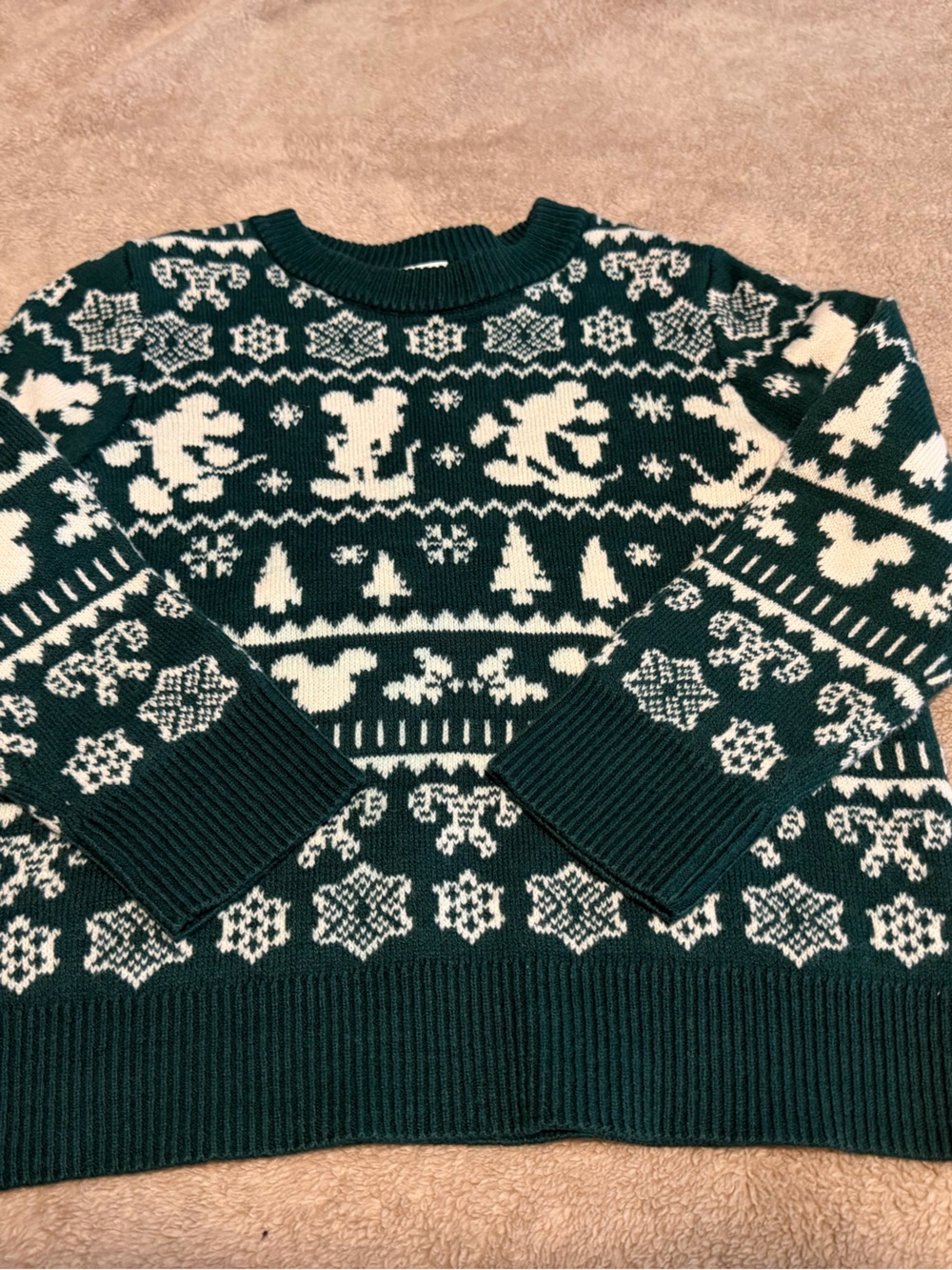 Disney Jumping Beans Mickey Mouse 4T Fair Isle Christmas Sweater 🎄💚